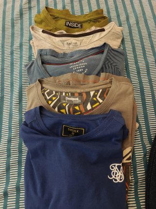 Lote 5 Camisetas Hombre Talla L