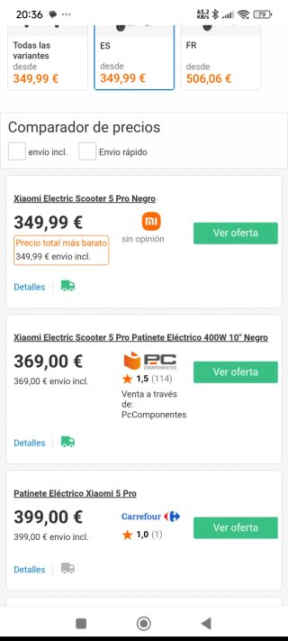 Patinete Eléctrico Xiaomi 5Pro Nuevo