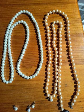 Lote de Joyas Perlas y Cruz
