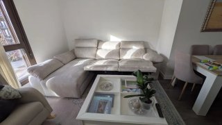 Sofá Chaiselongue Beige/Gris