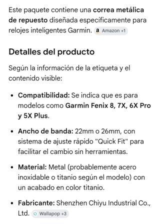 Correa de reloj de acero inoxidable
