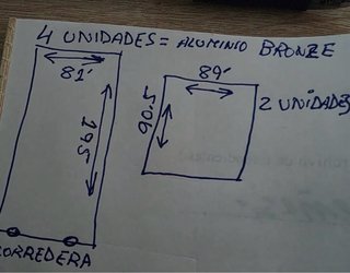 4 Puertas y 2 ventanas corredera bronce