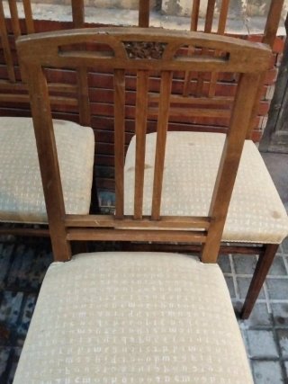 Conjunto 5 Sillas Antiguas Modernistas