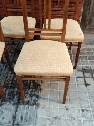 Conjunto 5 Sillas Antiguas Modernistas