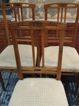 Conjunto 5 Sillas Antiguas Modernistas