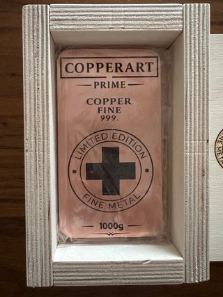 Lingote Cobre COPPERART PRIME 1000g