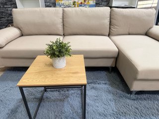Nuevo sofa chaise longue familiar- tela beige