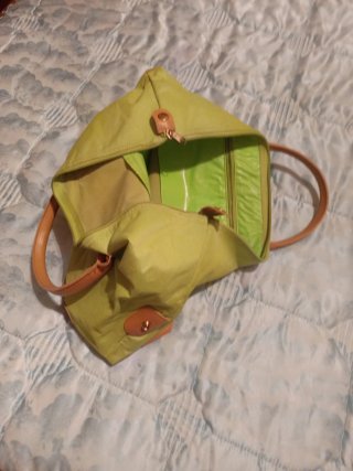 Bolso verde y marrón sin estrenar