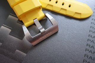 Correa caucho Accordion Amarillo para Panerai 26mm