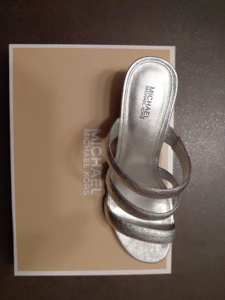 Sandalias Michael Kors plateadas mujer