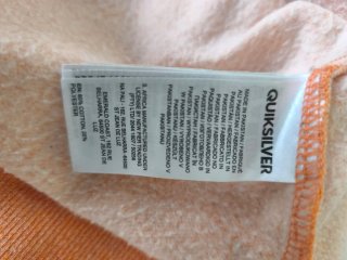 Sudadera Quiksilver Talla M Gris Naranja