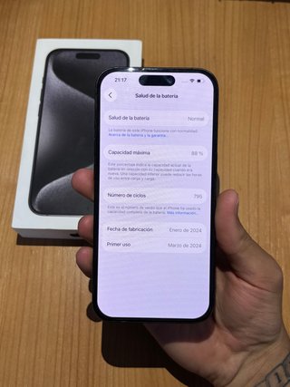 iPhone 15 Pro 256GB 88% Batería