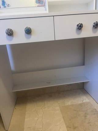 Toeletta per bambini bianca con specchio