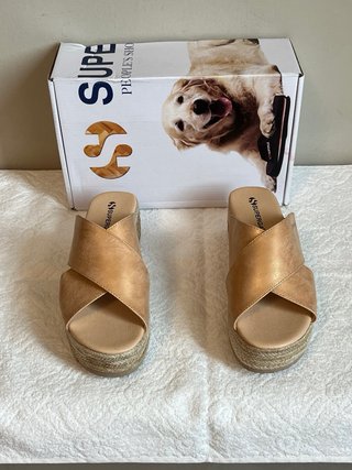 Ciabatte Superga Beige/Oro Tg 38