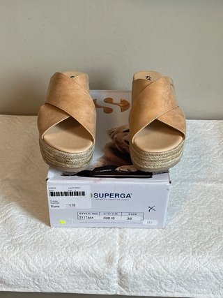 Ciabatte Superga Beige/Oro Tg 38