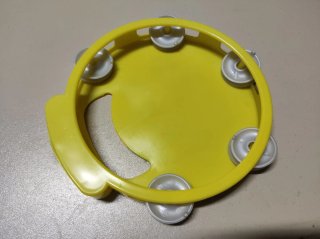 Pandereta infantil con diseño de pastores y ovejas