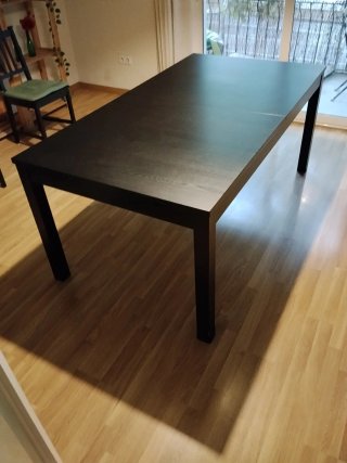 Mesa extensible madera negra