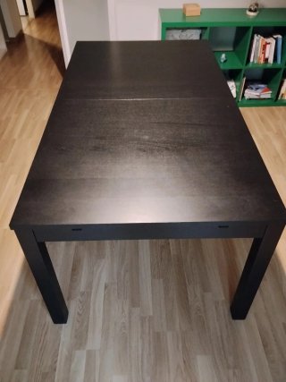 Mesa extensible madera negra