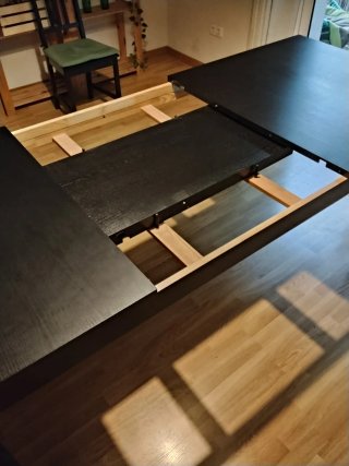 Mesa extensible madera negra