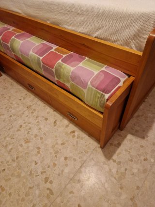 Cama nido con cajones y mesilla