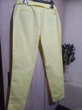 Pantalón Massimo Dutti Mujer Amarillo