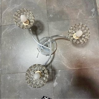 Lámpara de techo cristal 3 luces