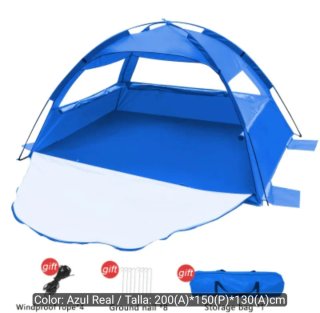Tienda de campaña azul