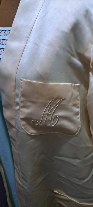 Camisón antiguo azul y amarillo