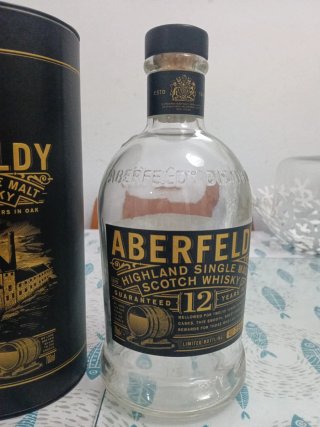 2 Scatole e 1 Bottiglia Vuota Aberfeldy 12 Anni