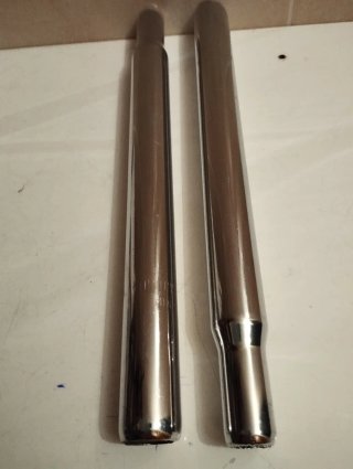 Tija sillín cromada 30cm 27,20mm
