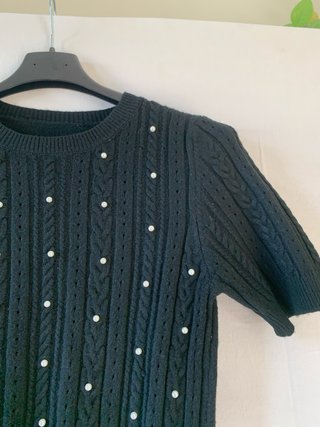 2 maglie Miss Aless tg S nere con perle