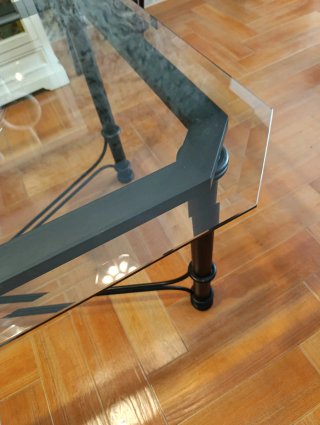 Mesa Comedor Cristal y Metal