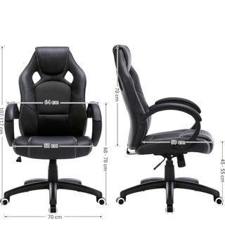 Silla Gaming Ergonómica Negra y Azul