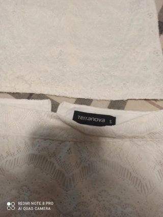 Completo minigonna e top pizzo ricamato
