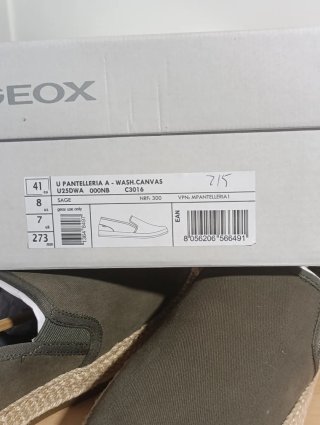 Alpargatas Geox Hombre T.41 Nuevas