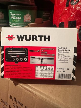 Juego carraca y vasos Würth 1/4 Mini 23 piezas