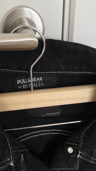 Conjunto Cazadora y Falda Denim Negro x Rosalia