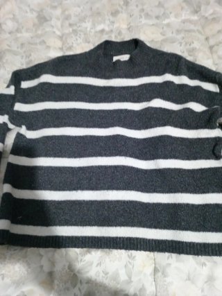 Jersey de rayas gris y blanco talla 9 - 10 años