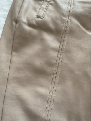 Pantalones de cuero beige Talla XS