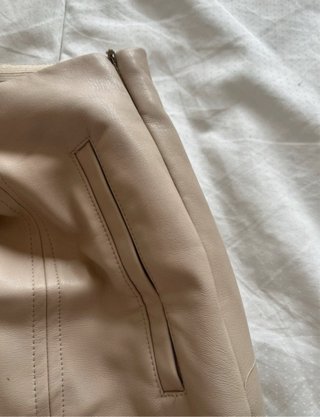 Pantalones de cuero beige Talla XS