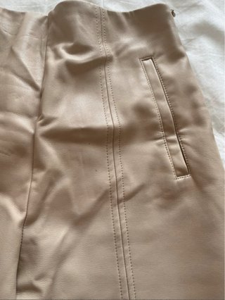 Pantalones de cuero beige Talla XS