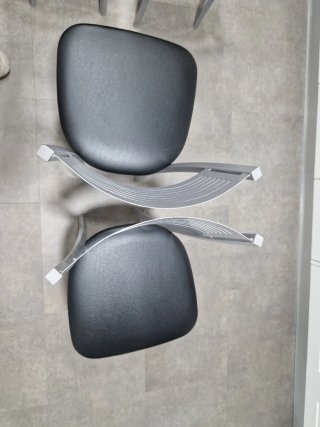 Set 4 Sillas Cocina Negras y Grises