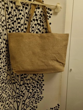 Borsa mare in paglia con strisce