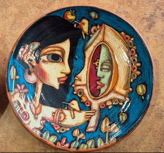 Lote de 2 Platos Decorativos Cerámica de Cuba