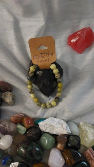 Pulsera Prehnita 8mm Piedra Natural