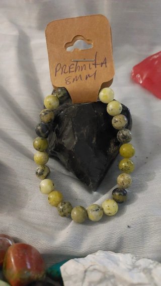 Pulsera Prehnita 8mm Piedra Natural
