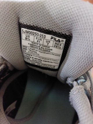 Tenis Fila Nuevos Gris y Azul
