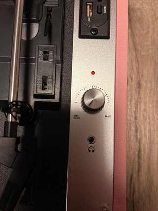 Tocadiscos Portátil Bluetooth Rosa