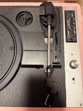 Tocadiscos Portátil Bluetooth Rosa