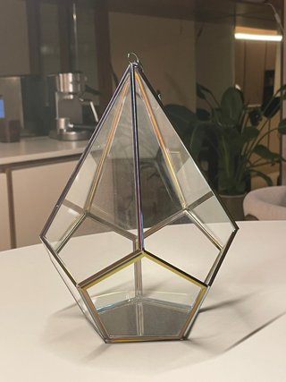 Terrario de cristal y metal